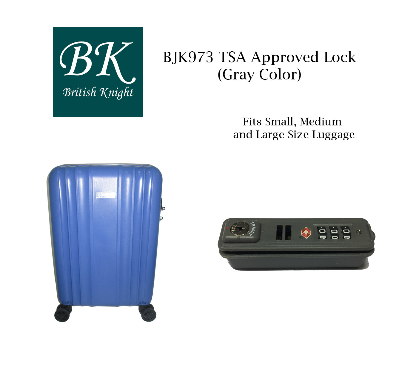 BJK973 TSA Approved Built-In Combination Lock
